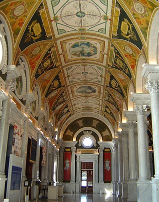 Interior of the Library of Congress Jefferson Building