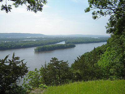 View of The Mississippi River, from Effigy Mounds National Monument