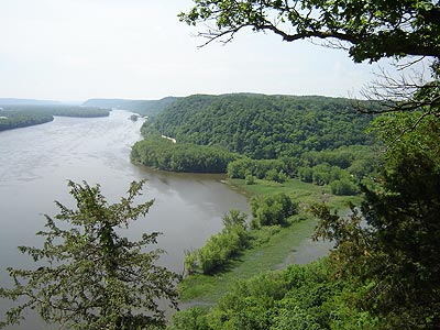 View of The Mississippi River, from Effigy Mounds National Monument