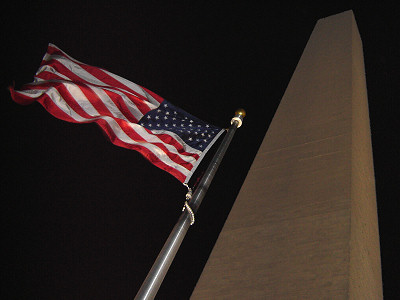 U.S. Flag and the Washington Monument