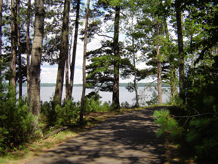 Bicycle trail along Trout Lake