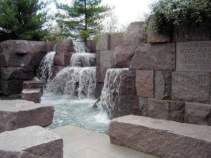 Waterfall at the FDR Memorial