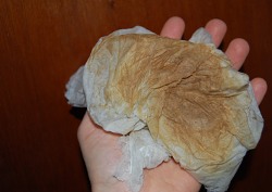 Smoke residue on a rag