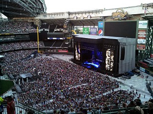 Paul McCartney sign outside of Miller Park