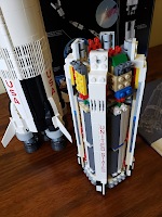 The 8th bag of Lego pieces continues the second stage of a Saturn V rocket